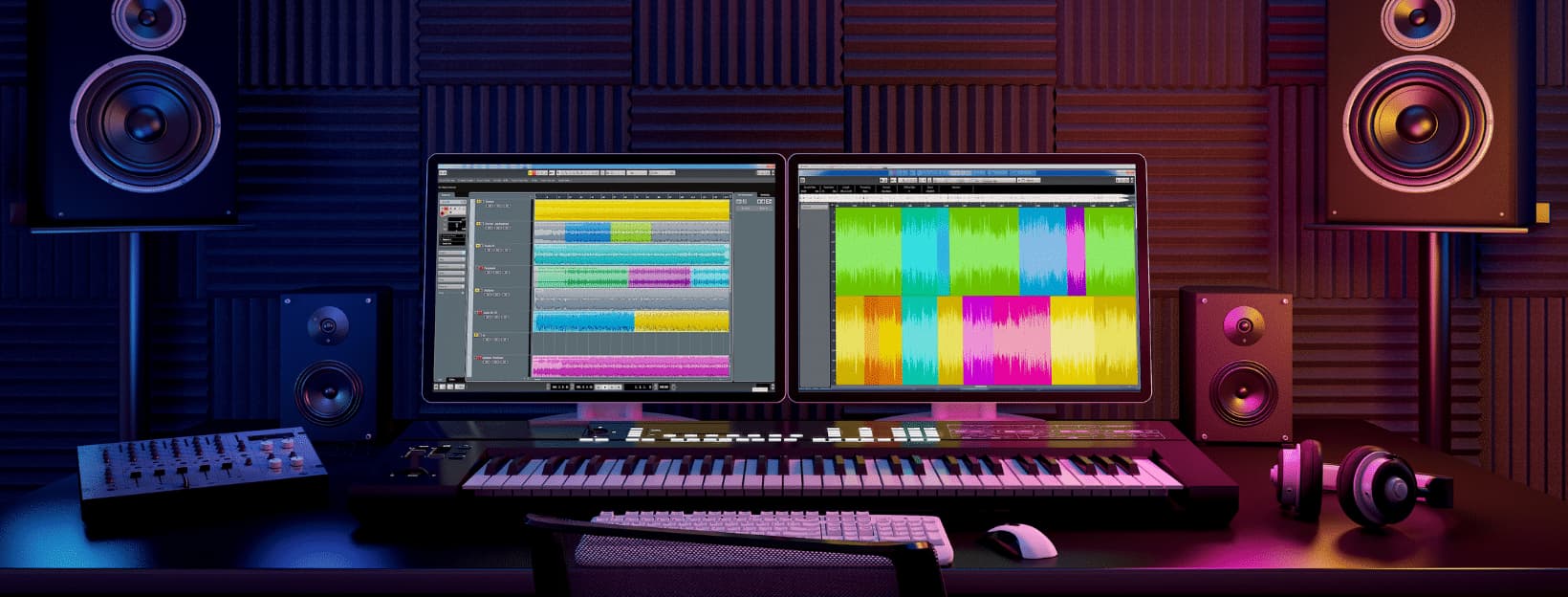 Image d'un poste de musique assistée par ordinateur (MAO)